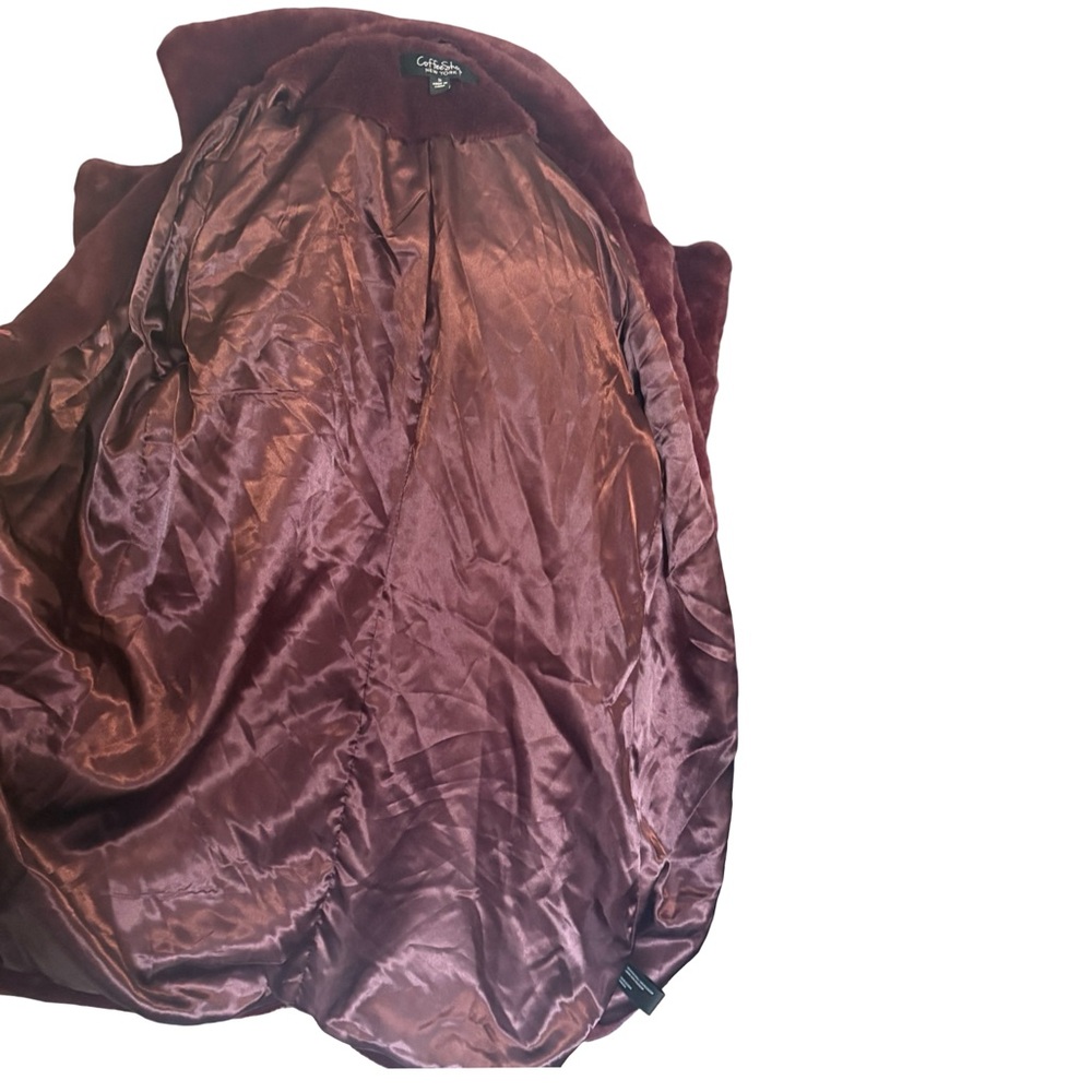 Coffee Shop New York Faux Fur Coat – Dark Bloodstone (Small) 🔥 🧥 💎 - Picture 6 of 10